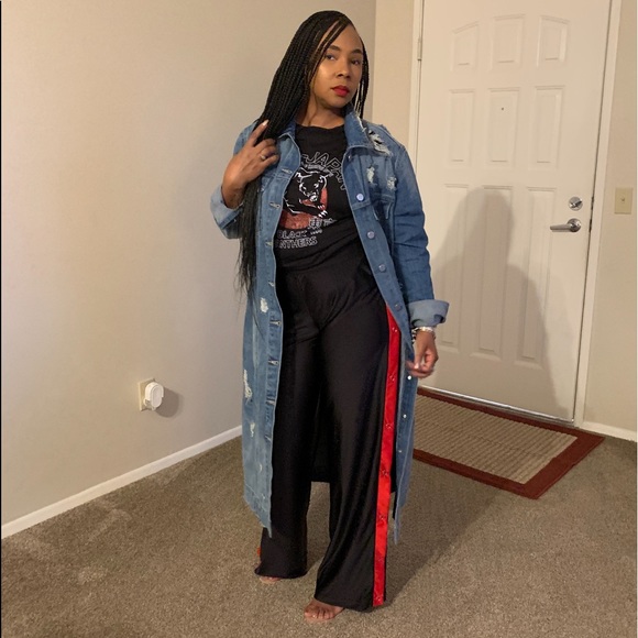 Fashion Nova Pants - NWT FASHION NOVA BLACK RACER STRIPE PANT